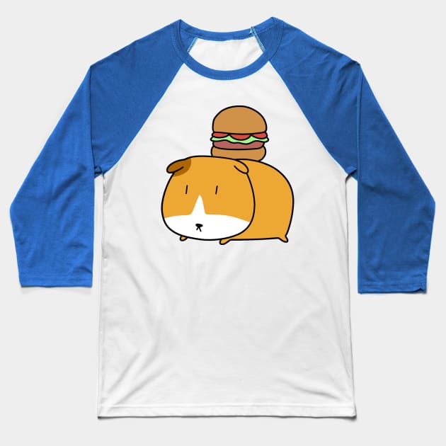 Hamburger Guinea Pig Baseball T-Shirt by saradaboru